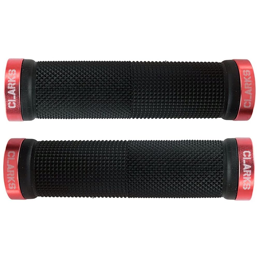 Poignées Caoutchouc Clarks – 90 Mm, Rembourrées, Embouts Noirs – Pour VTT – Réduisent La Fatigue