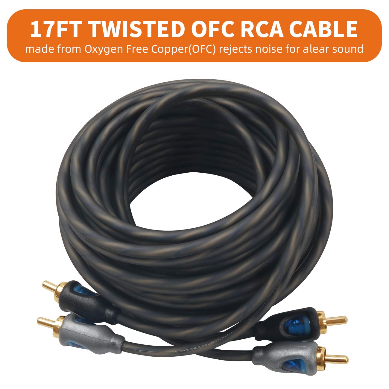 TOPSTRONGGEAR 4ga Amp Kit - 4 Gauge AWG Amplifier Wiring Kit for Car Subwoofers Speakers Audio System, Complete Amp Installation Kit with 20ft Power Ground Cable, RCA Cables, Fuse Holder, Speaker Wire