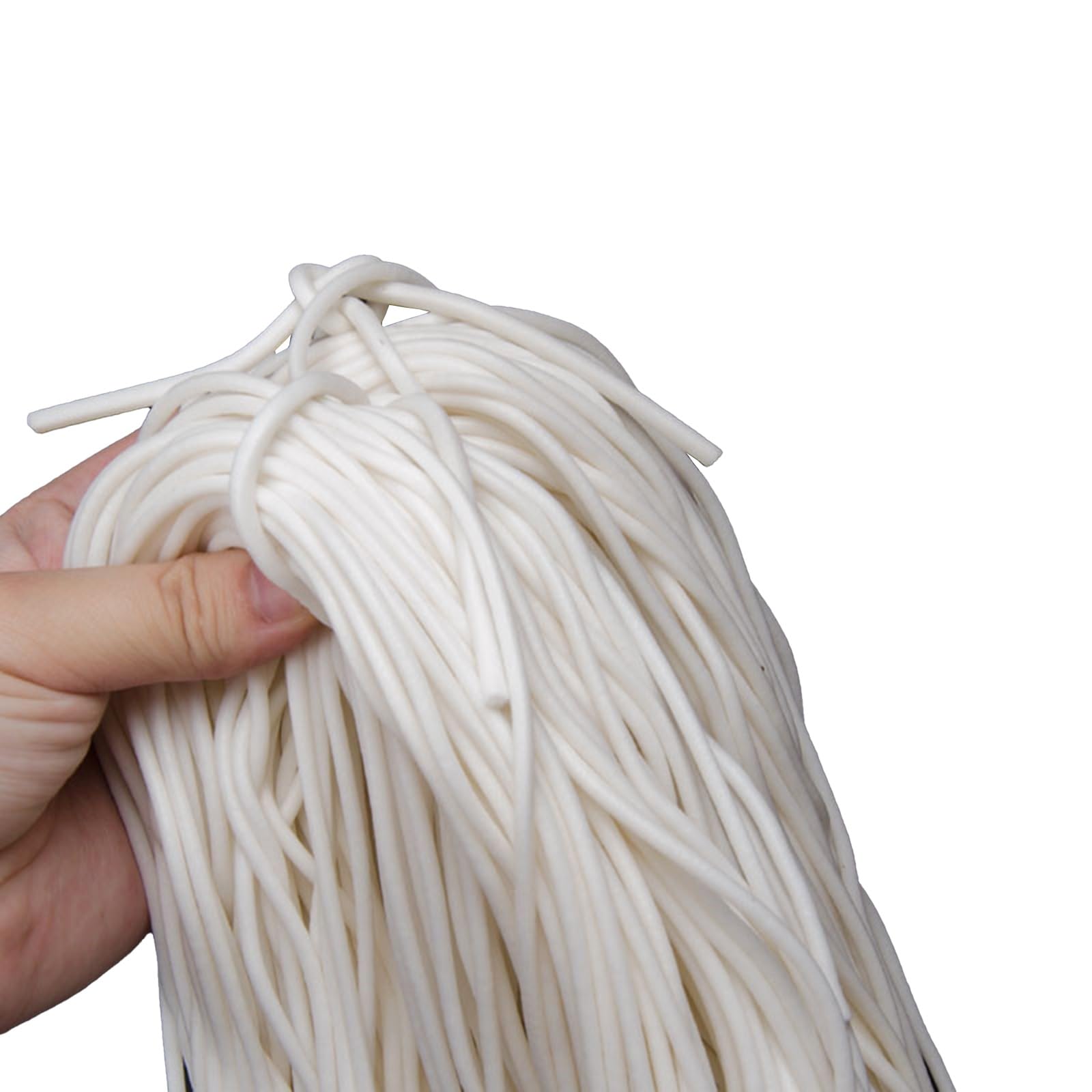 FUWQEPA Round Silicone Rubber Foam Cord 1.2mm, 10M Waterproof Seal Strip