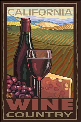 Póster de Giclée de California Wine Country Giclée de viajes por el artista Paul A. Lanquist de 24 x 36 pulgadas