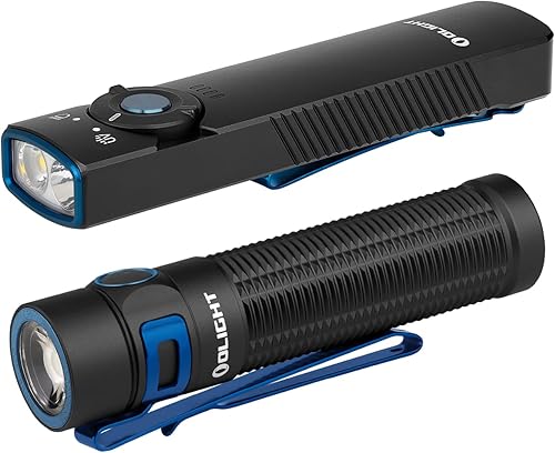 OLIGHT Arkfeld - Paquete de luz negra UV de 365 nm con Baton3 Pro Max 2500 lúmenes recargables y compactas linternas EDC