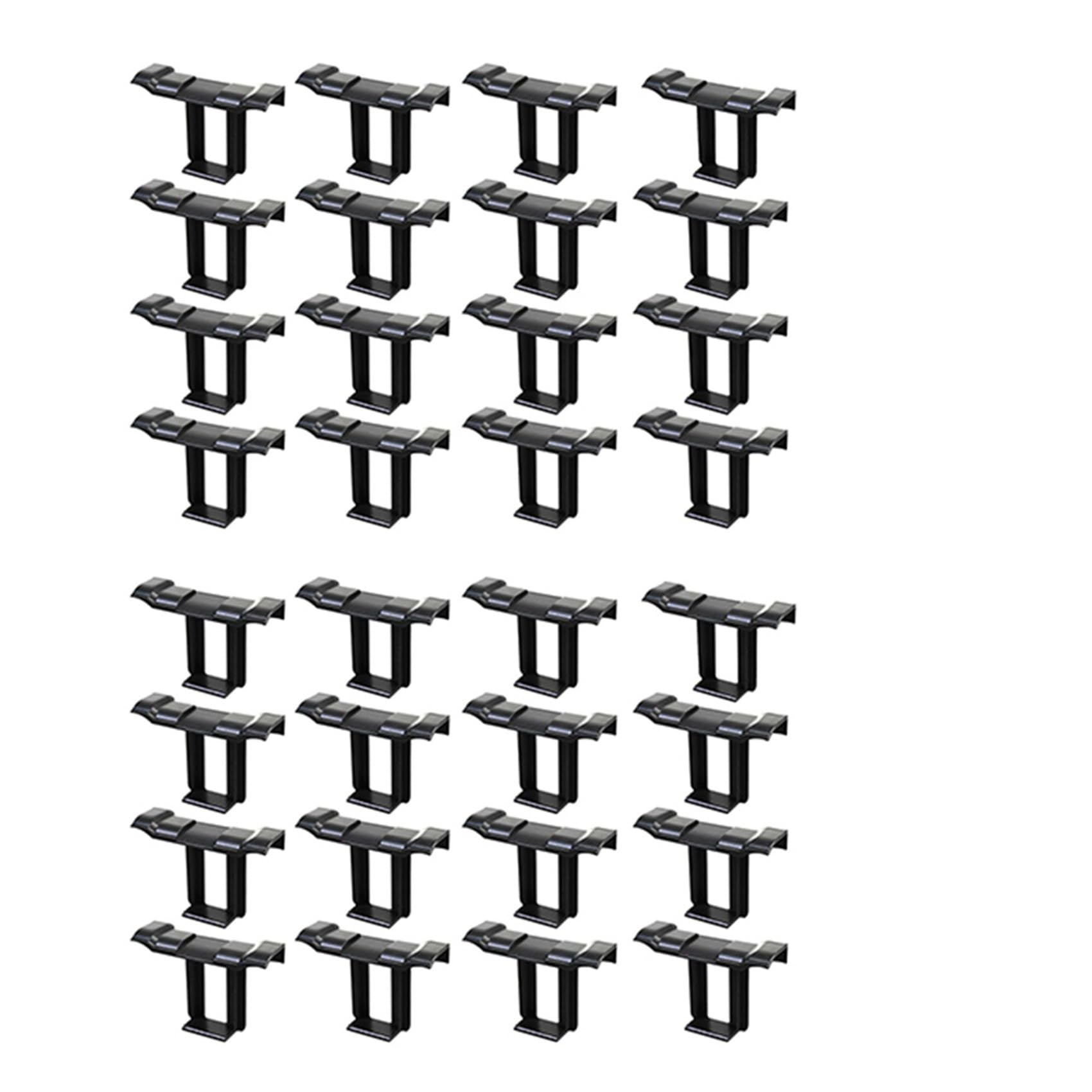 Jnchdghwa Black 32Pc 35Mm Solar Panel Water Drainage Clips,Pv Modules Clips For Water Drain Photovoltaic Panel Water Drain Clips