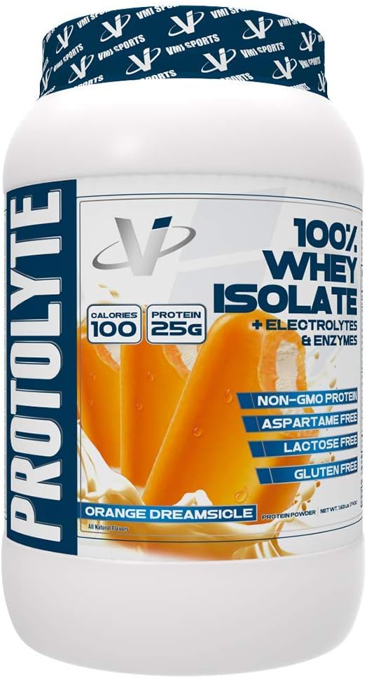 VMI Sports ProtoLyte Whey Isolate Protein Powder, Orange Dreamsicle, 1.63 lbs
