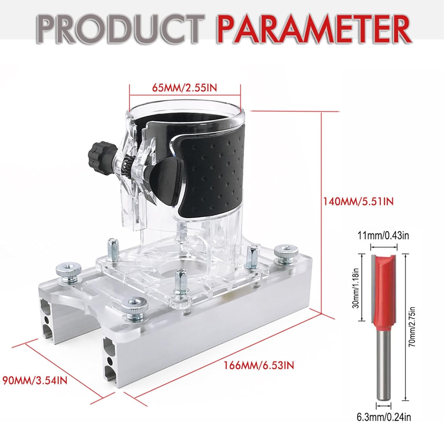 Router Edge Guide, Trimming Machine Fastening Bracket, Non-Slip Router Mounting Tool, Adjustable Woodworking Guide, Precision Carving Grooving Engraving Aid, Workshop Home Garage Crafts Industry