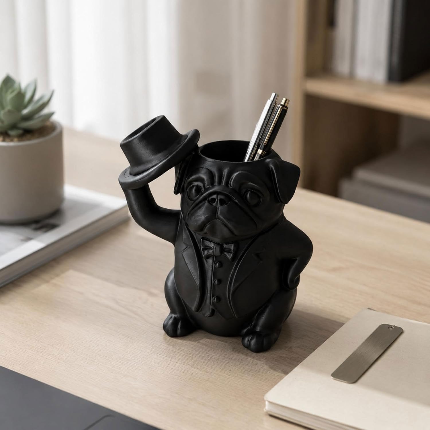 Gentleman Pen Holder, Decorative Desktop Pencil Organizer image 5
