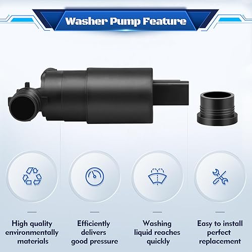 Miniatura 6 de HHCSOP Bomba de limpiaparabrisas de repuesto para Nissan Titan 2004-15 | Nissan Frontier 2009-15, 2004 2005 2006 2007 2008 2009 2010 2011 2012 2013
