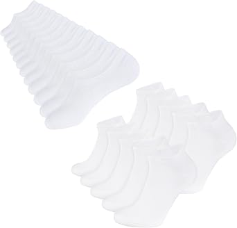 CLOSEMATE 6 Pairs Mens No Show Socks US Mens Size 9-12 and 10 Pairs Low Cut Short Ankle Socks for Men US Mens Size7-10