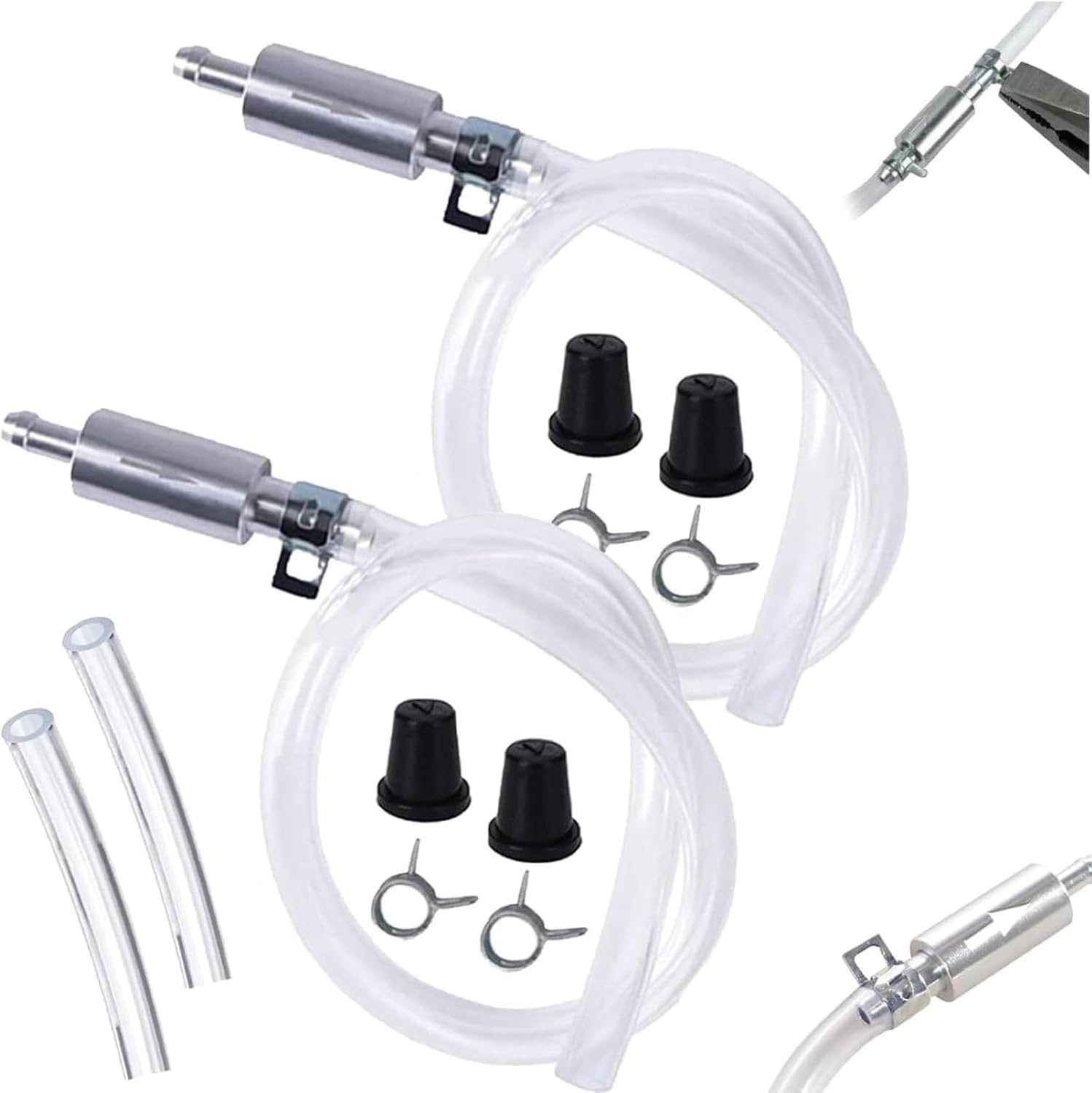 GONGLIYAN Universal Brake Bleeder Hose Kit with One-Way Check Valves (4 pcs)