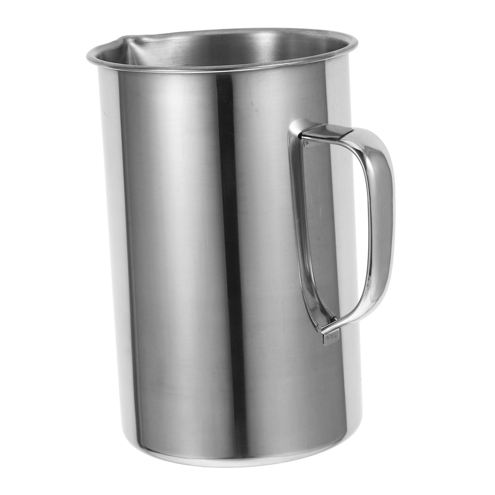 Hemobllo Misurino con Beccuccio Anti-goccia in Acciaio Inox 2000 Ml Graduato e Manico Ergonomico per Uso in Cucina e Laboratorio