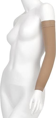 Juzo Soft 2001 20-30mmhg Max Brazalete con banda superior de silicona para mujeres, Beige, 1 (I) MAX