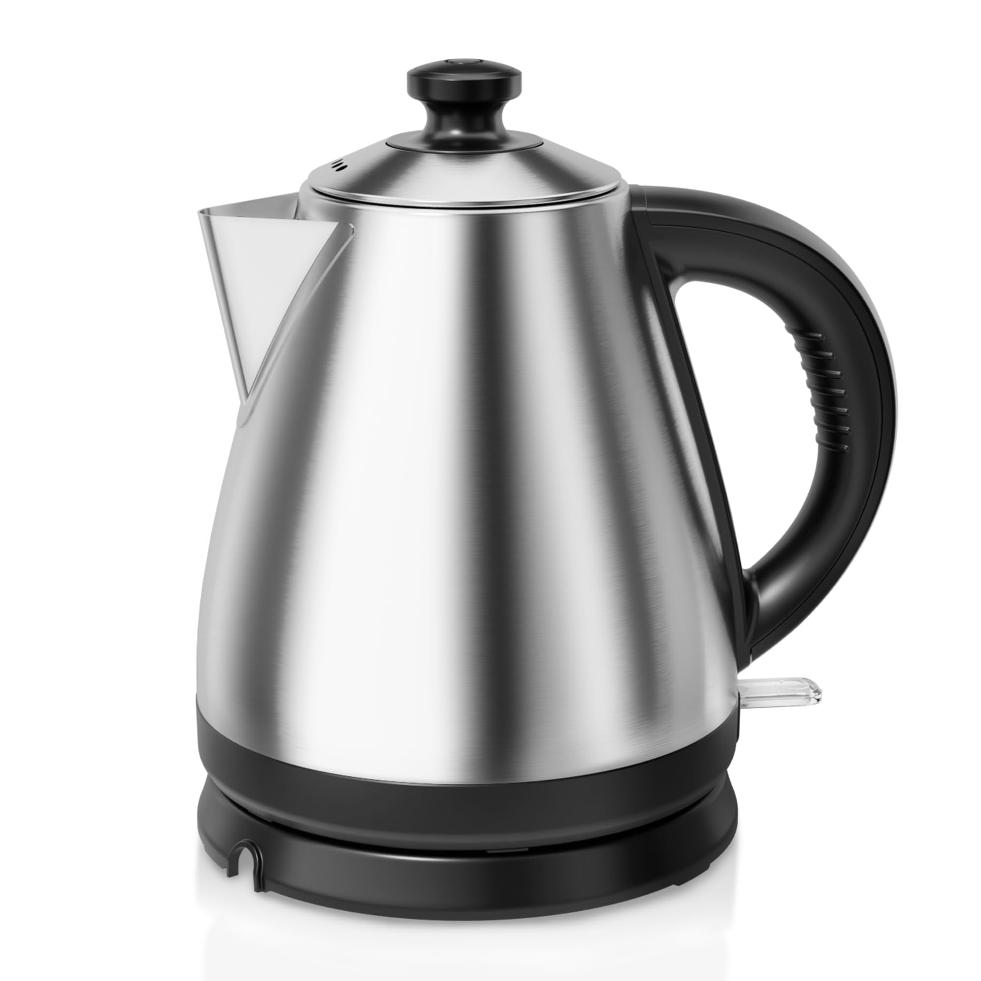 Electric Kettle, 1L Stainless Steel Electric Water Kettle with Auto Shut Off & Boil Dry Protection, Pour-Over Coffee & Tea Kettle, Fast Boil Hot Water Boiler, 1000W, Stainless Steel