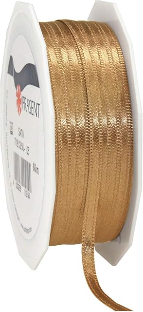 C.E. Pattberg Präsent Satin Ribbon, Gold, 3 mm-50 m