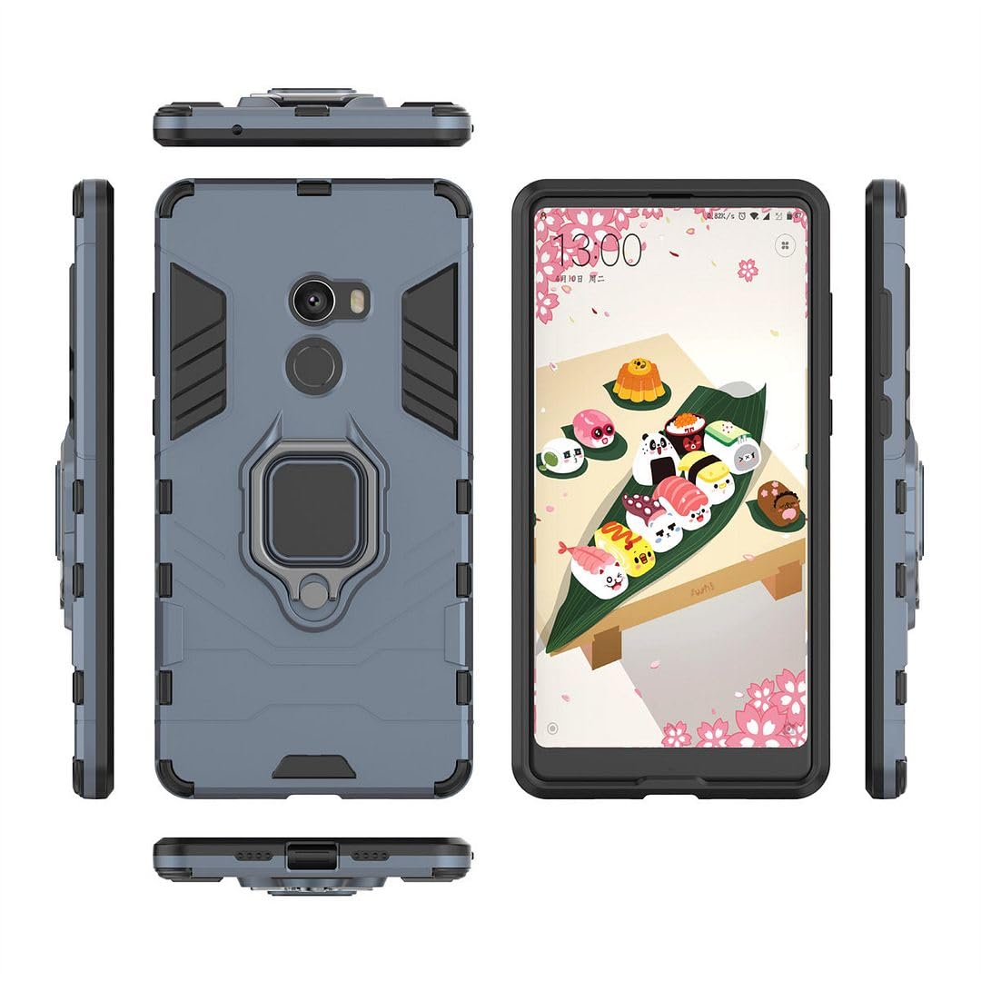 SATURCASE Custodia per Xiaomi Mi Mix 2, Ring Kickstand