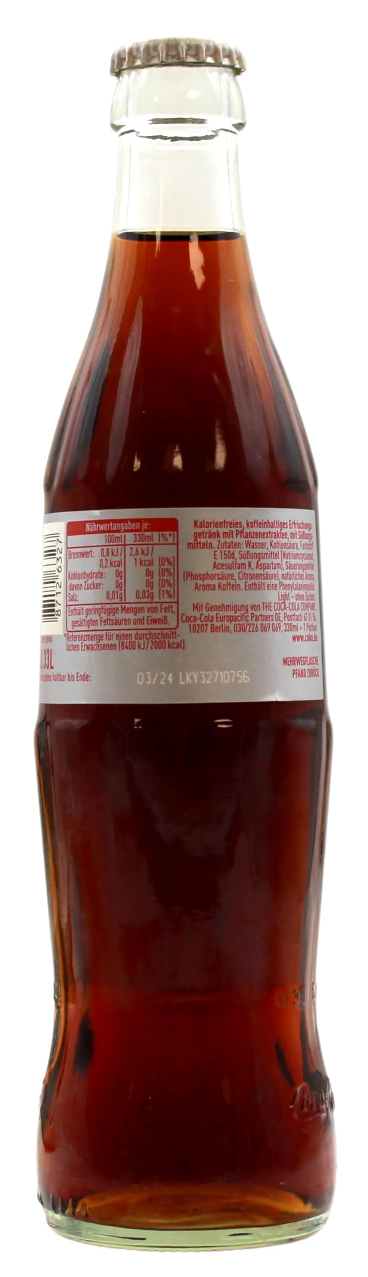 Coca-Cola Light Kiste 24x0,33 l (MEHRWEG) (7.92 l)