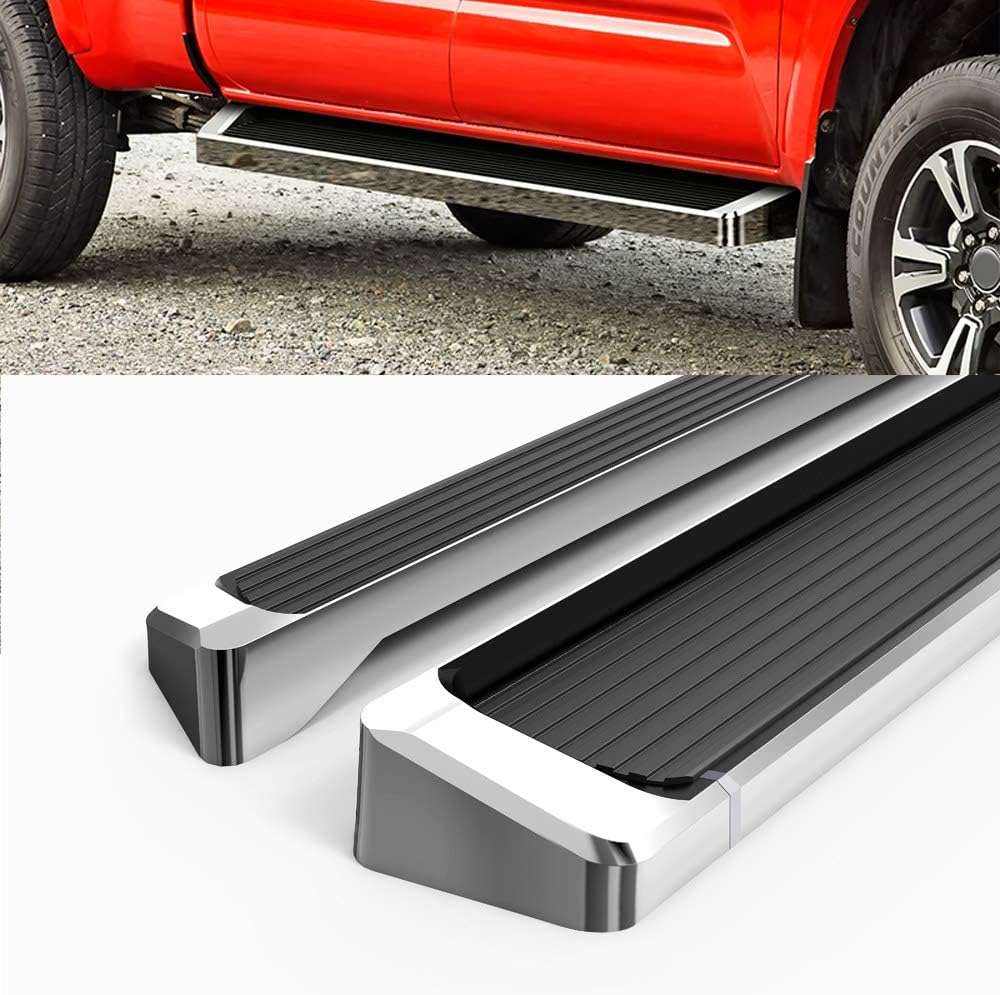 APS (Silver Running Board Style) Running Boards Nerf Bars Side Steps Compatible with Toyota Tacoma 2005-2023 Double Crew Cab