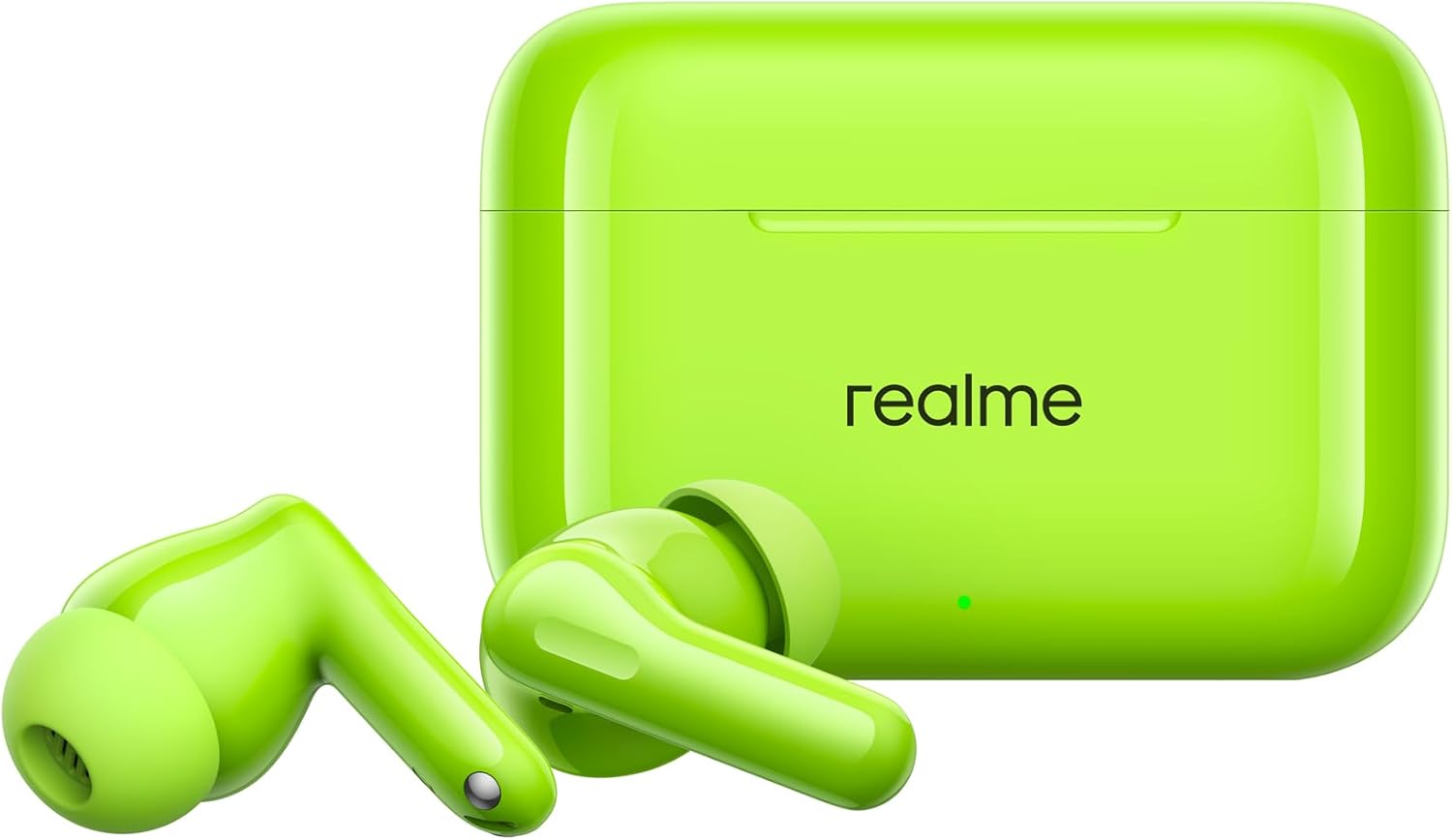 realme Buds T200 TWS Buds, Hi-Res Audio, LDAC, IP55 Water Resistant, 12.4mm Dynamic Bass Driver, 32dB ANC, 50h Playback - (Green)