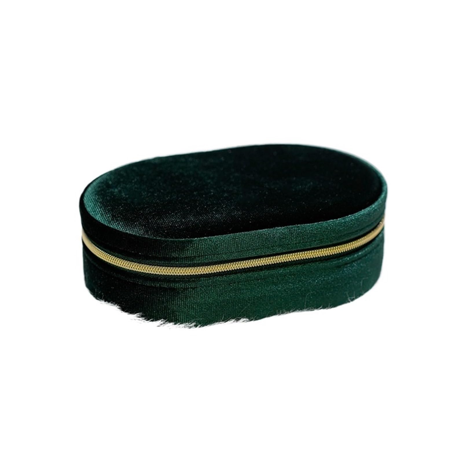 ESTDKMNOS Portable Jewellery Case， Velvet Jewelry Box Organizer Rings Earrings Bracelets Necklace Multicolor 15x10x4.5cm(Dark Green)