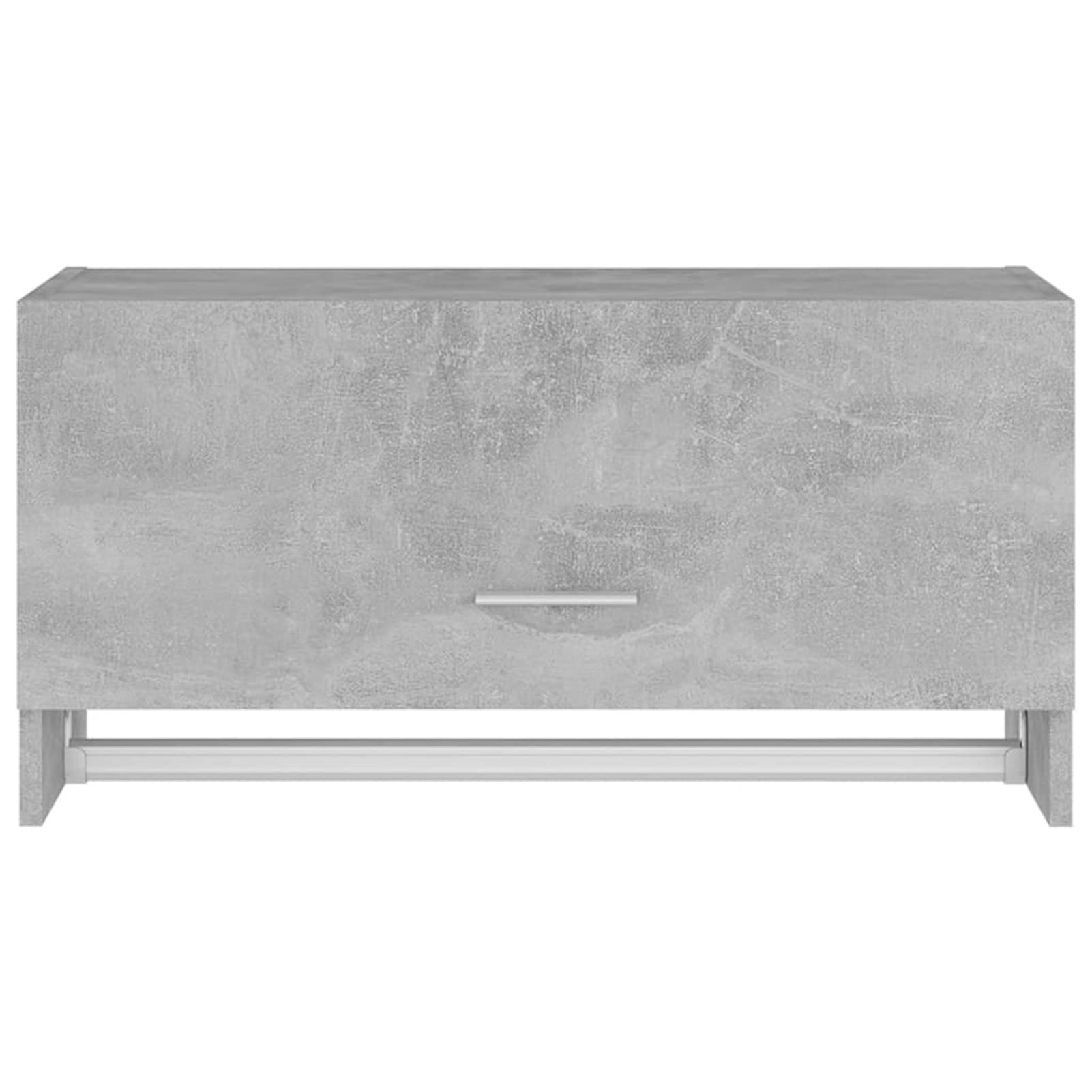 Rantry Mobile Armadio Grigio Cemento 70x32,5x35 cm in Truciolato, Salvaspazio Armadietto da Esterno, Mobili Esterno Balcone per Soggiorno, Ufficio, Camera da Letto, Bagno