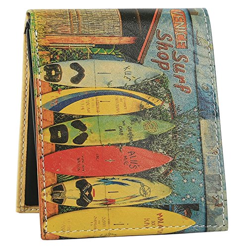 Mens Wallet - Bifold Trifold Artisan Leather Wallets for Men With 2 ID Windows - Durable Designs and Graphics2