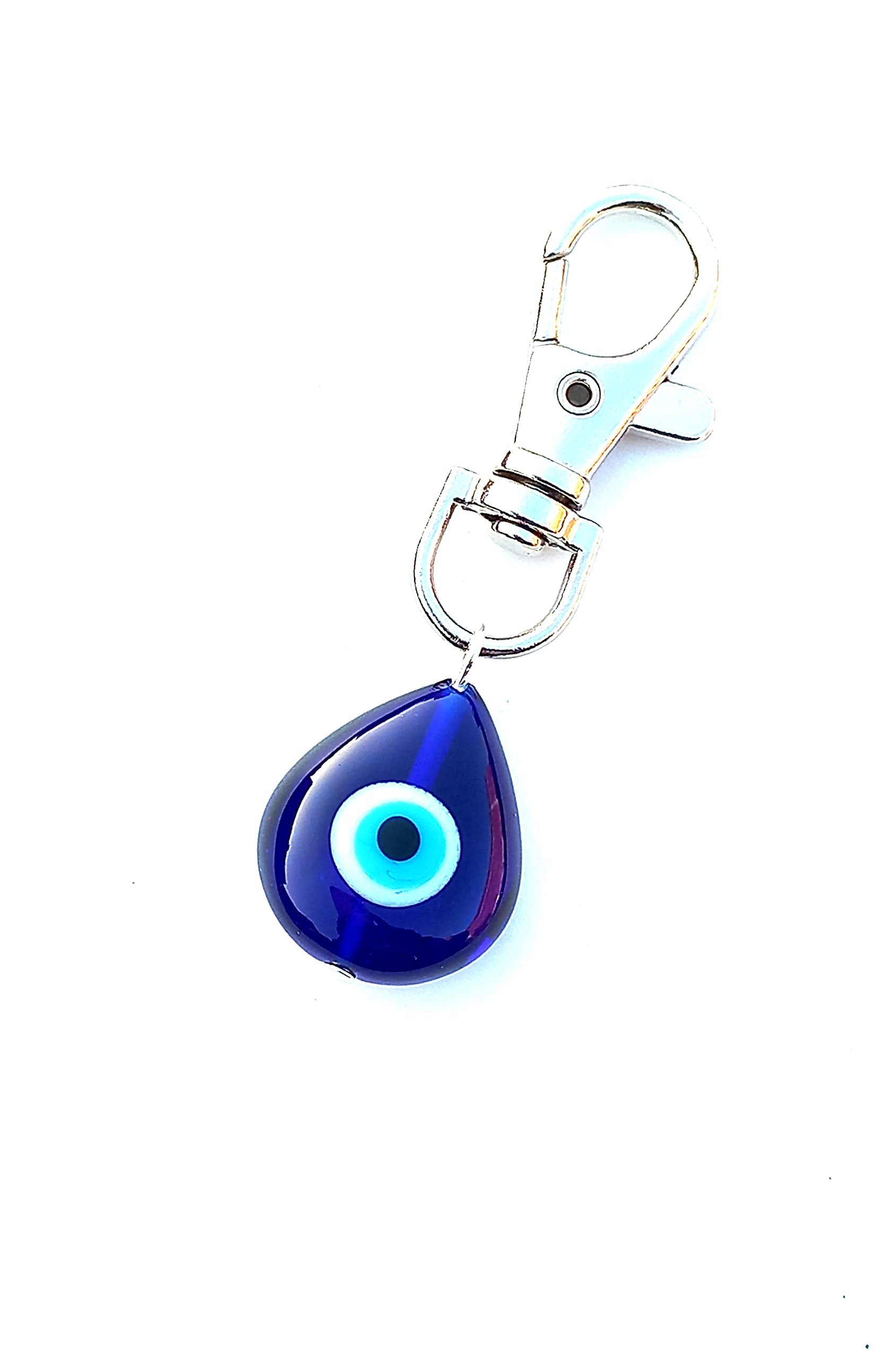 Evil Eye Keychain protect negative energy buri nazar cube shape in beads with tassel for Car Good Luck beads Protection DIY Women & Men with hook