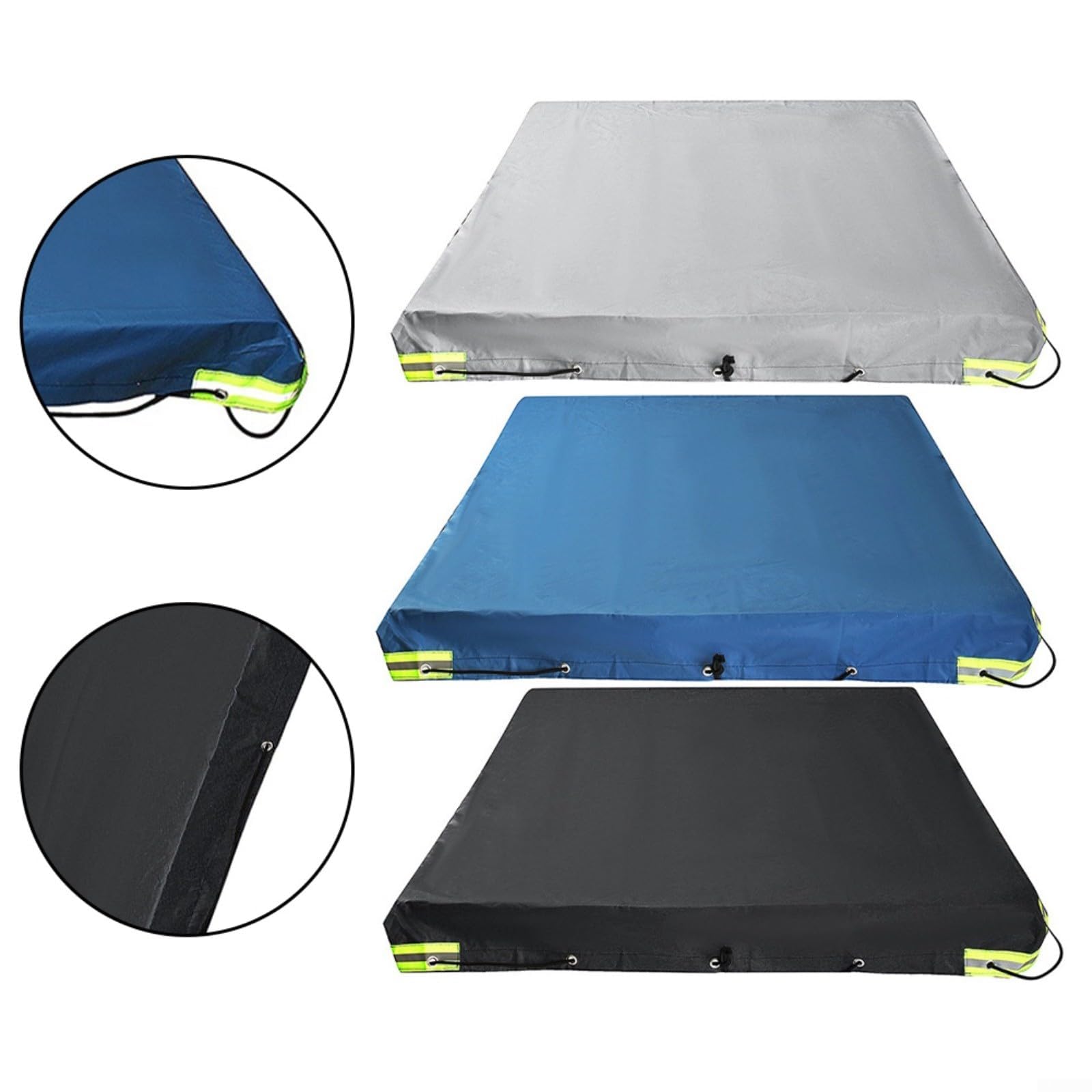 ZYNCUE Telone per rimorchio da campeggio, resistente, impermeabile, con strisce riflettenti, anti-UV, resistente alle intemperie, riparo da esterni (grigio)