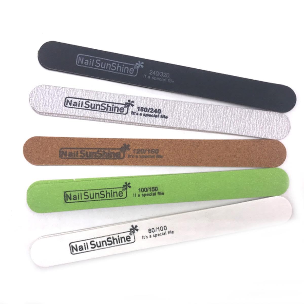 50 Uds lima de uñas de madera 80/100 100/150 120/180 180/240 240/320 lima de uñas Sunshine esmeril UV Gel polaco limas de uñas herramientas de manicura-mezcla