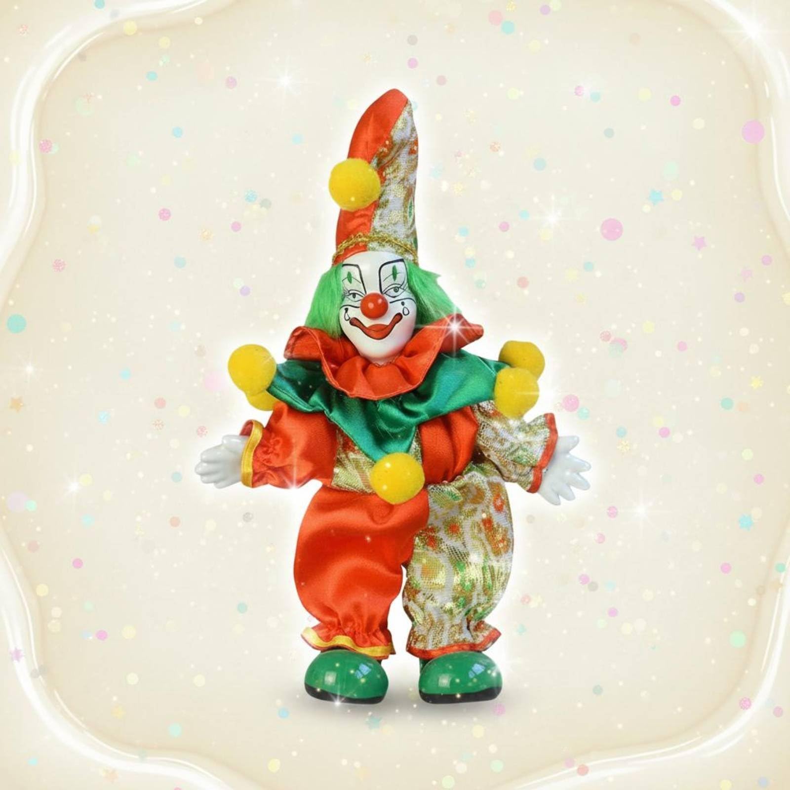 Amazon.co.jp: Dickly 陶器ピエロフィギュア精緻な職人技ハンドメイド