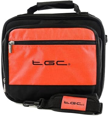 Buyee 9.8" Portable DVD Player Twin Compartment Case Bag by TGC   Hot Orange & Black