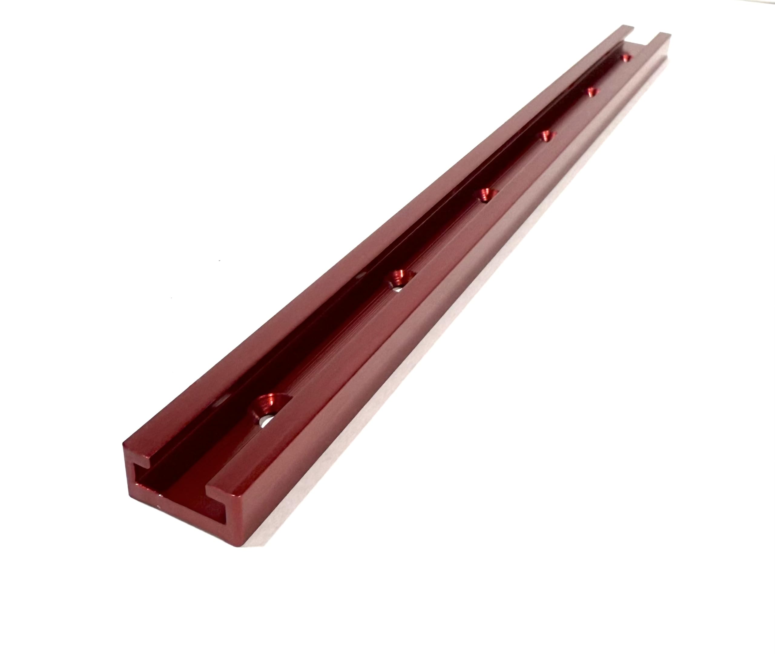Ketch X-Aktrak LT - Universal Aluminum T-track for Kayaks, Boats, Automotive, and Woodworking - Dark Cherry Red 12"