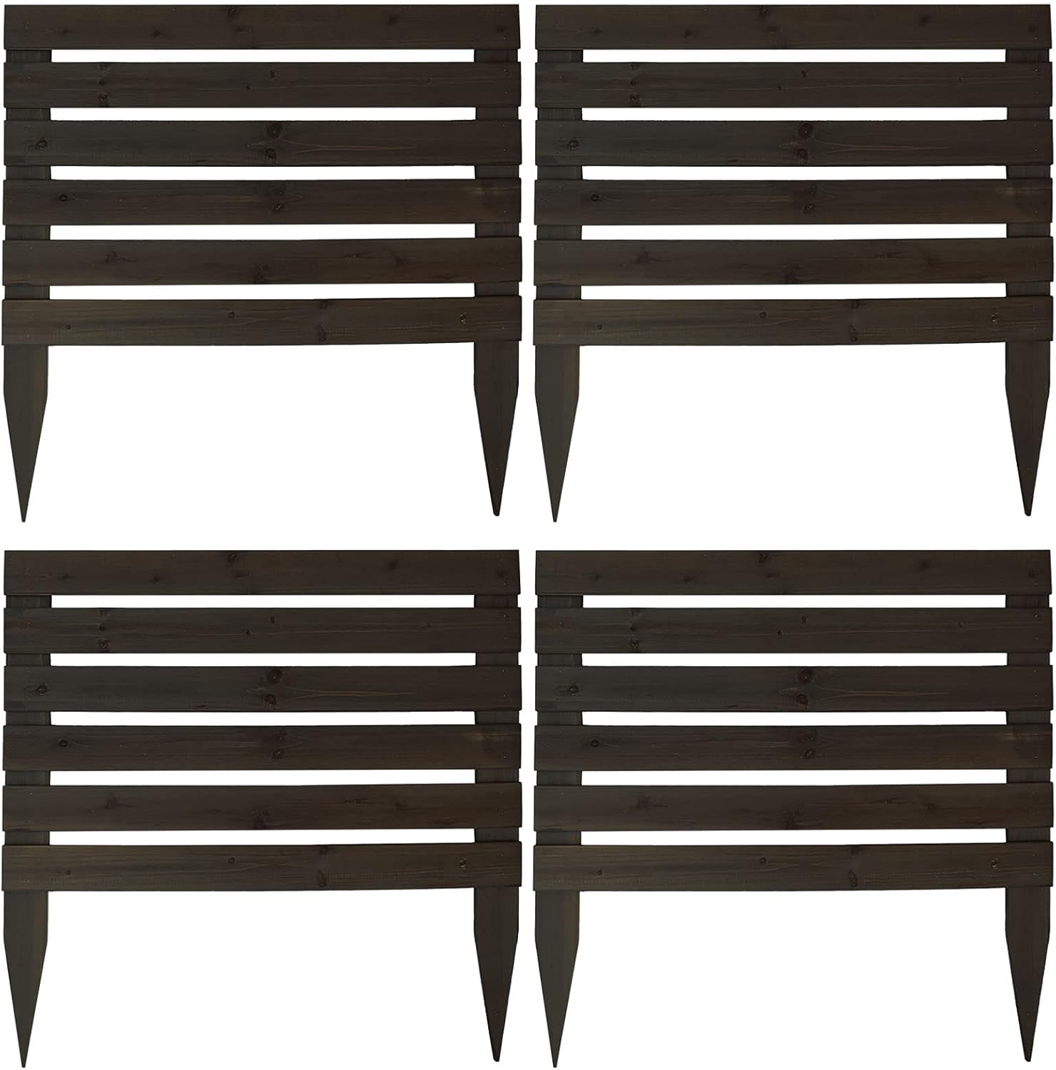 まとめ買い【庭装飾】木の幹形状 花壇 柵 囲い 仕切り フェンス 土留