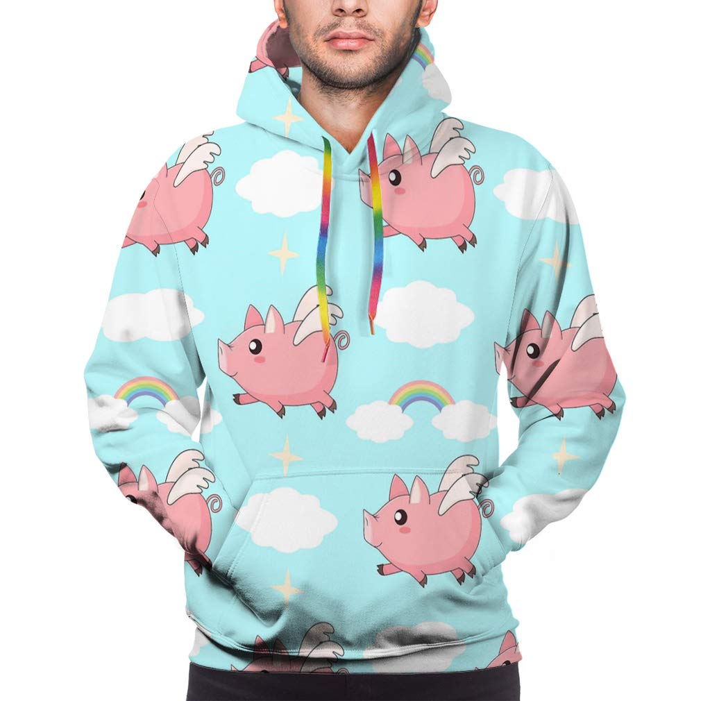 Mens Hoodie 3d Printing Pullovers Sweatshirt Pullover Pockets Cute