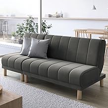 BELLUNA Sofa Bed 2-Seater 3-Seater Single Use Foldable Sofa with Legs Space-Saving Compact Leather 3-Seater 2-Seater Reclining Single Living Width 180 Bed Single (284916-001)