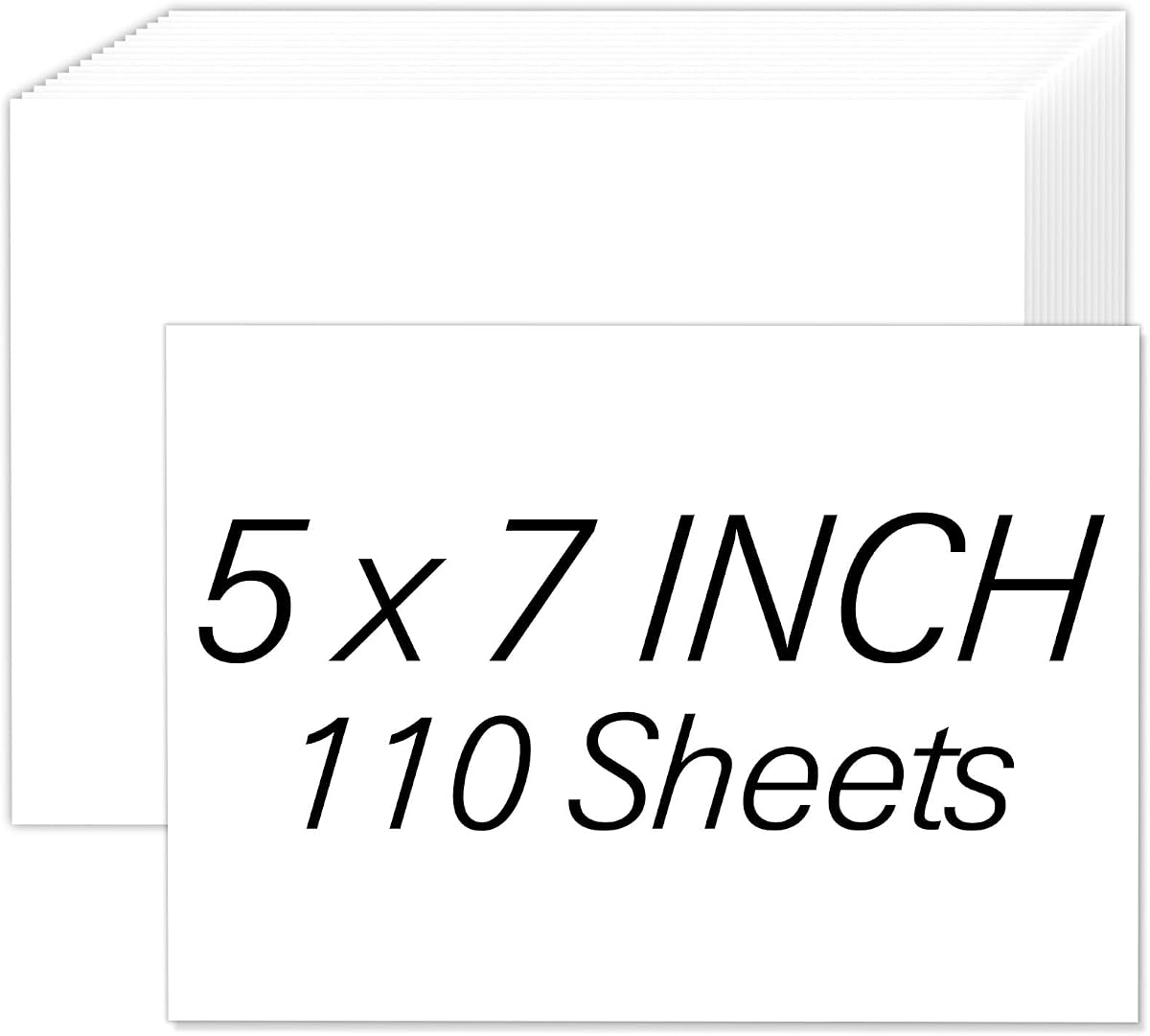 White Cardstock 5x7, 110 Sheets 5x7 Cardstock Paper, 200GSM Cardstock 5 x 7 | Premium Blank White Card Stock Paper for Printer, DIY Cards, Greeting Cards, Wedding Invitations, Postcards