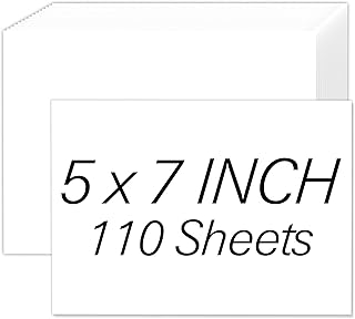 White Cardstock 5x7, 110 Sheets 5x7 Cardstock Paper, 200 GSM Premium Cardstock 5 x