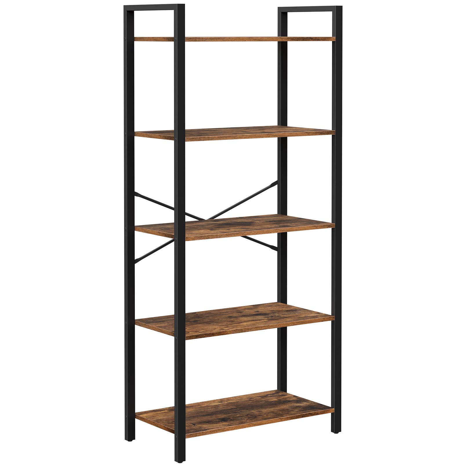 VASAGLE Bookcase, Bookshelf 5 Tier, Standing Display Storage Rack with