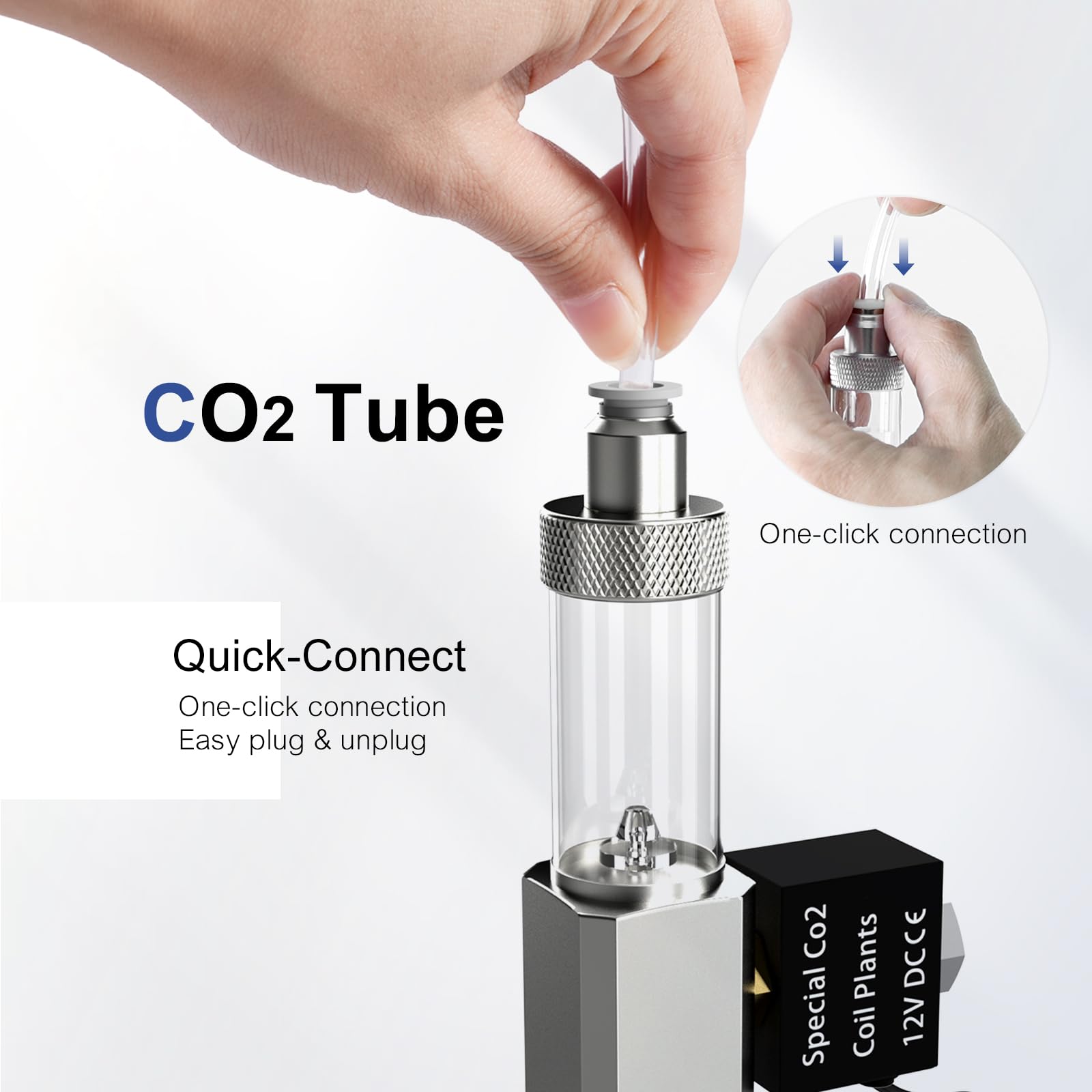 FZONE All-in-One CO₂ Solenoid Valve with Bubble Counter for CO₂ Aquarium System, Screw Connection - image 3