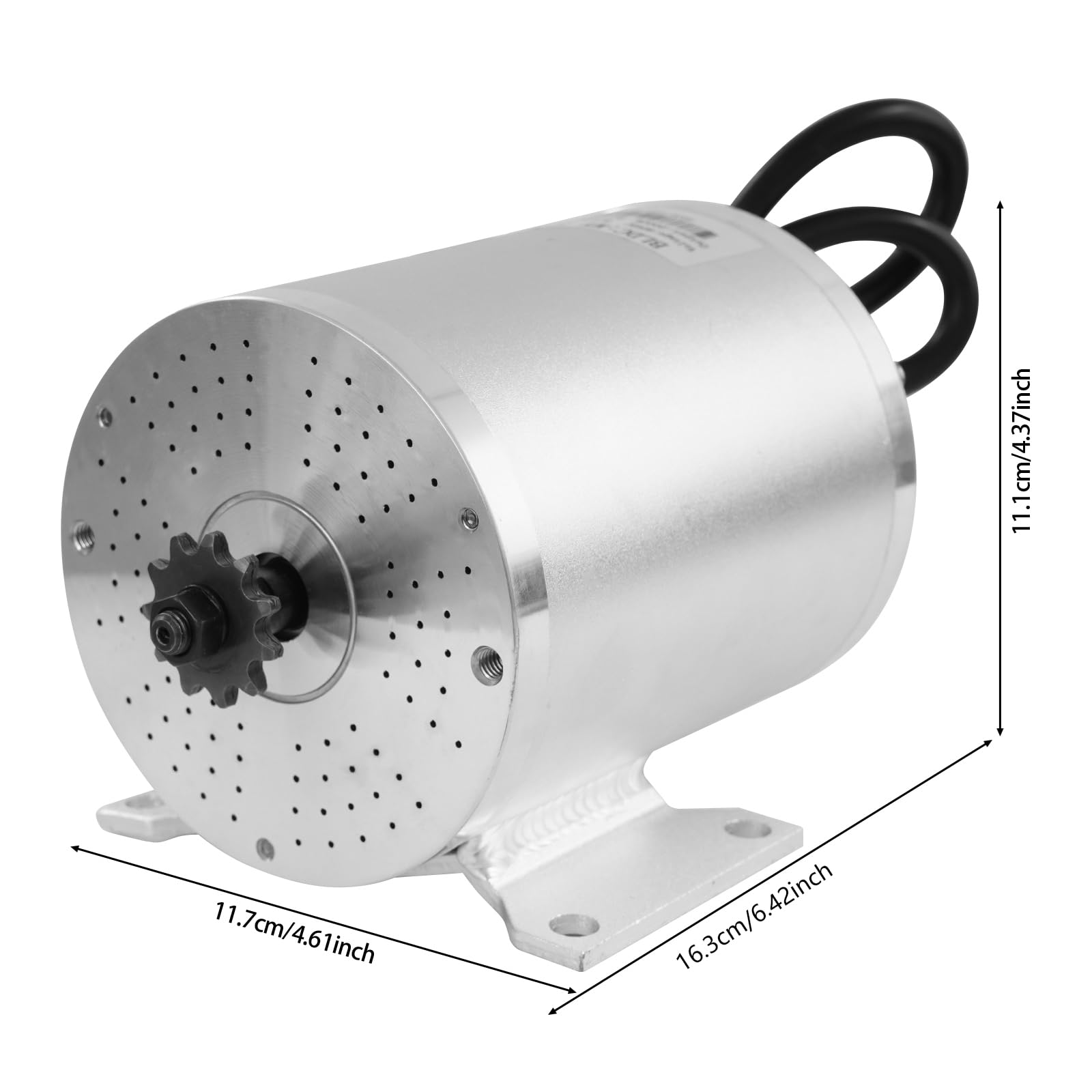 High Speed Motor with Speed Controller,Electric Brushless DC Motor Complete Kit with Key & Lock,E-Bike DC Motor Kit for Electrics Scooterselectric Go-Karts,Four-Wheeled Cars, Electric Tricycles