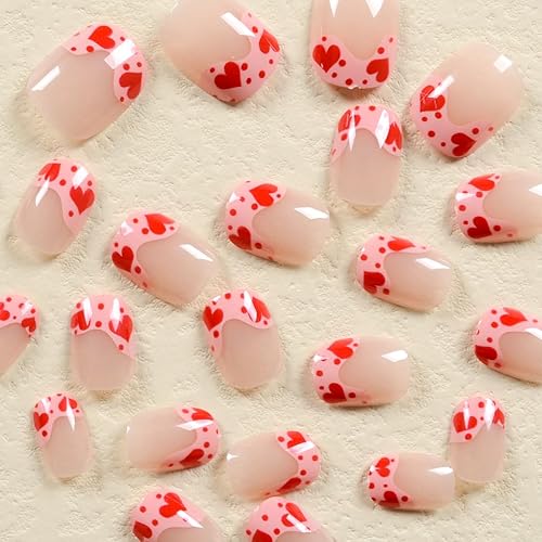 Miniatura 2 de SHANRUN - Juego de 24 uñas postizas a presión con purpurina de lámina dorada, cuadradas, medianas, uñas postizas a presión, color blanco francés,