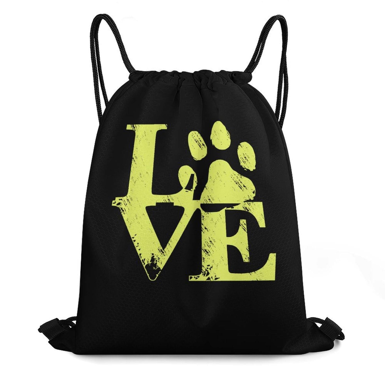 Love Dag Paw Drawstring Backpack Durable Sport Gym Bags Daypack for Men Women 35 * 42cm