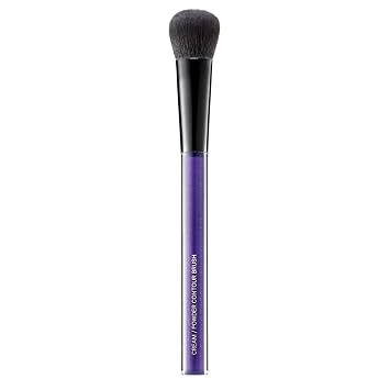 Kevyn Aucoin Cream & Powder Contour Brush Use on cream & powder makeup formulas. Compact round brush head with tapered edges adapts to your faces natural curves for seamless sculpting and defining.