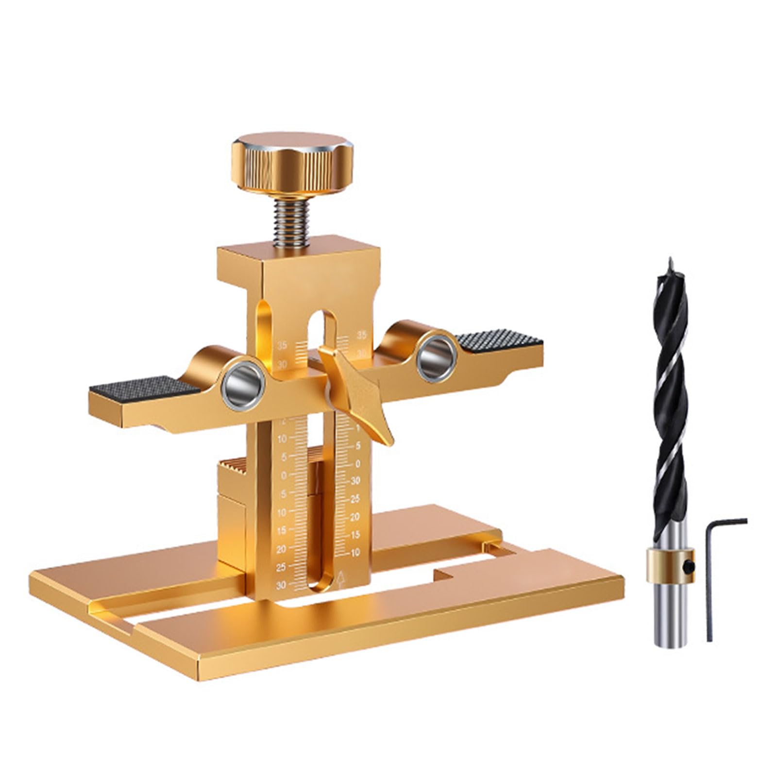 Ergonomic Cabinet Door Positioning Jig with Removable Base for Upper & Lower Cabinets Quick Alignment Drilling Wide Base Door Positioning Tool