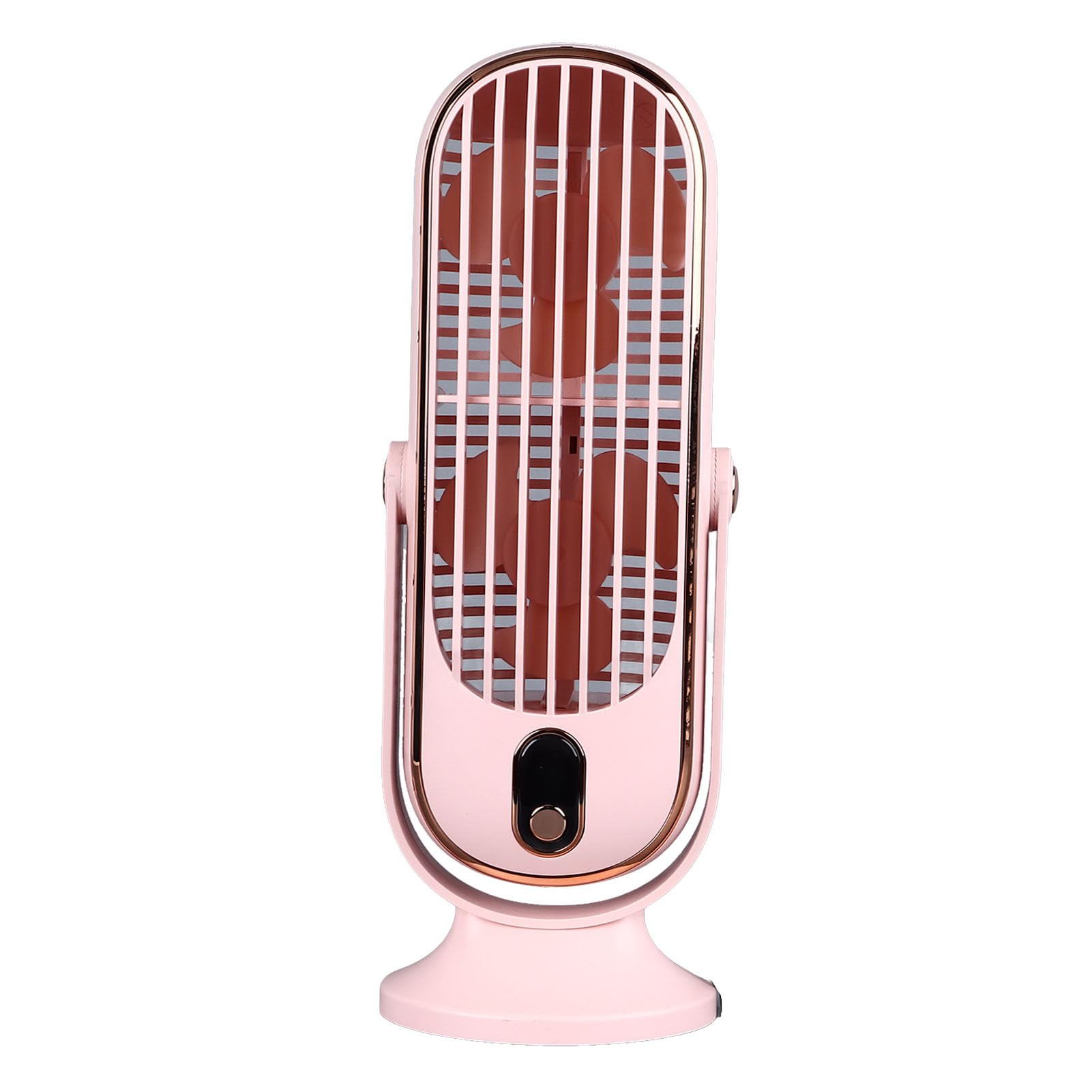 lyrlody Desk Tower Fan, 5 Speeds USB Brushless Motor Quiet 22dB Oscillating Fan with Removable Impeller for Home Office Bedroom Living Room (Pink)