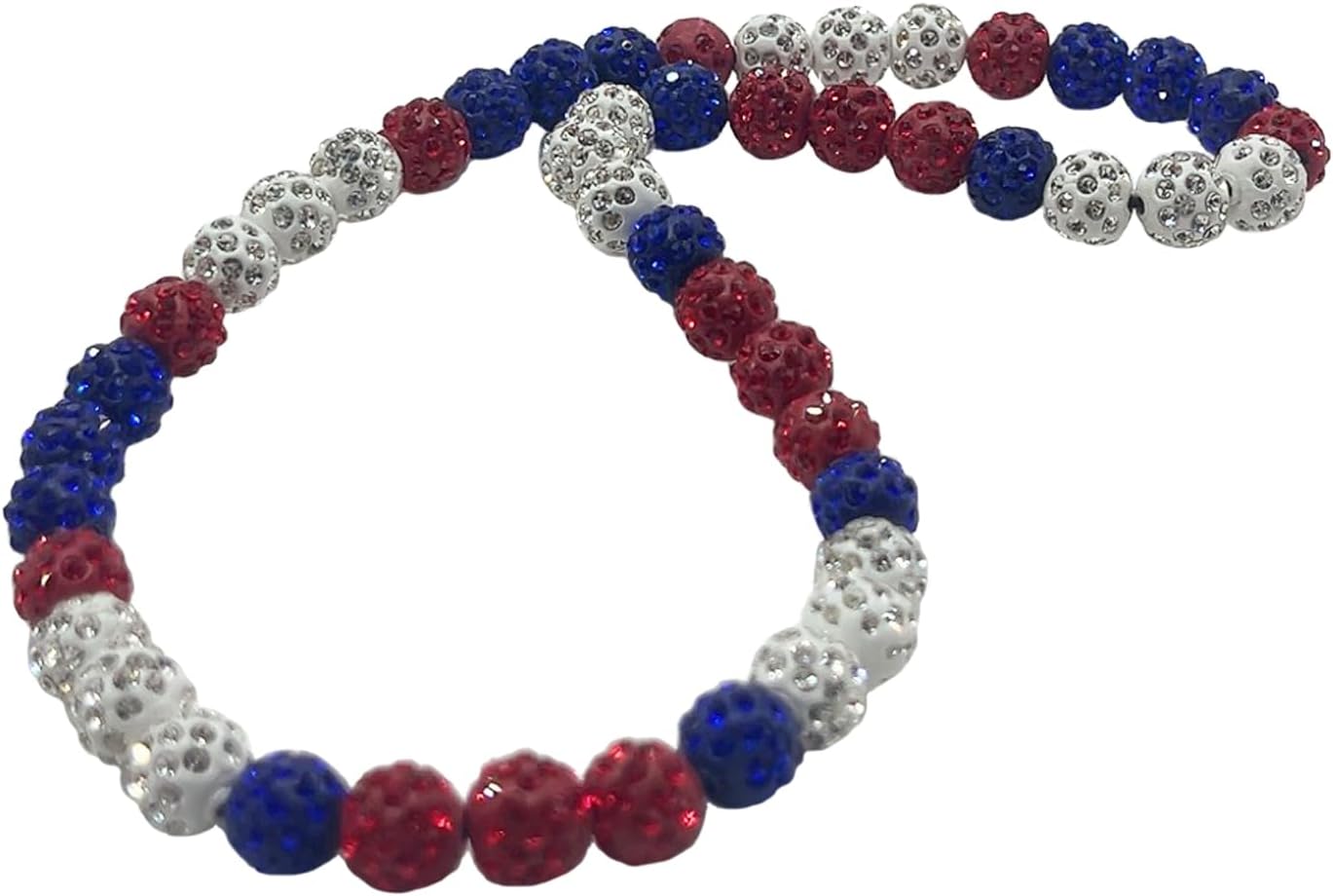 RIJXU Baseball Necklace 16in/19in/22in Glitter Rhinestone