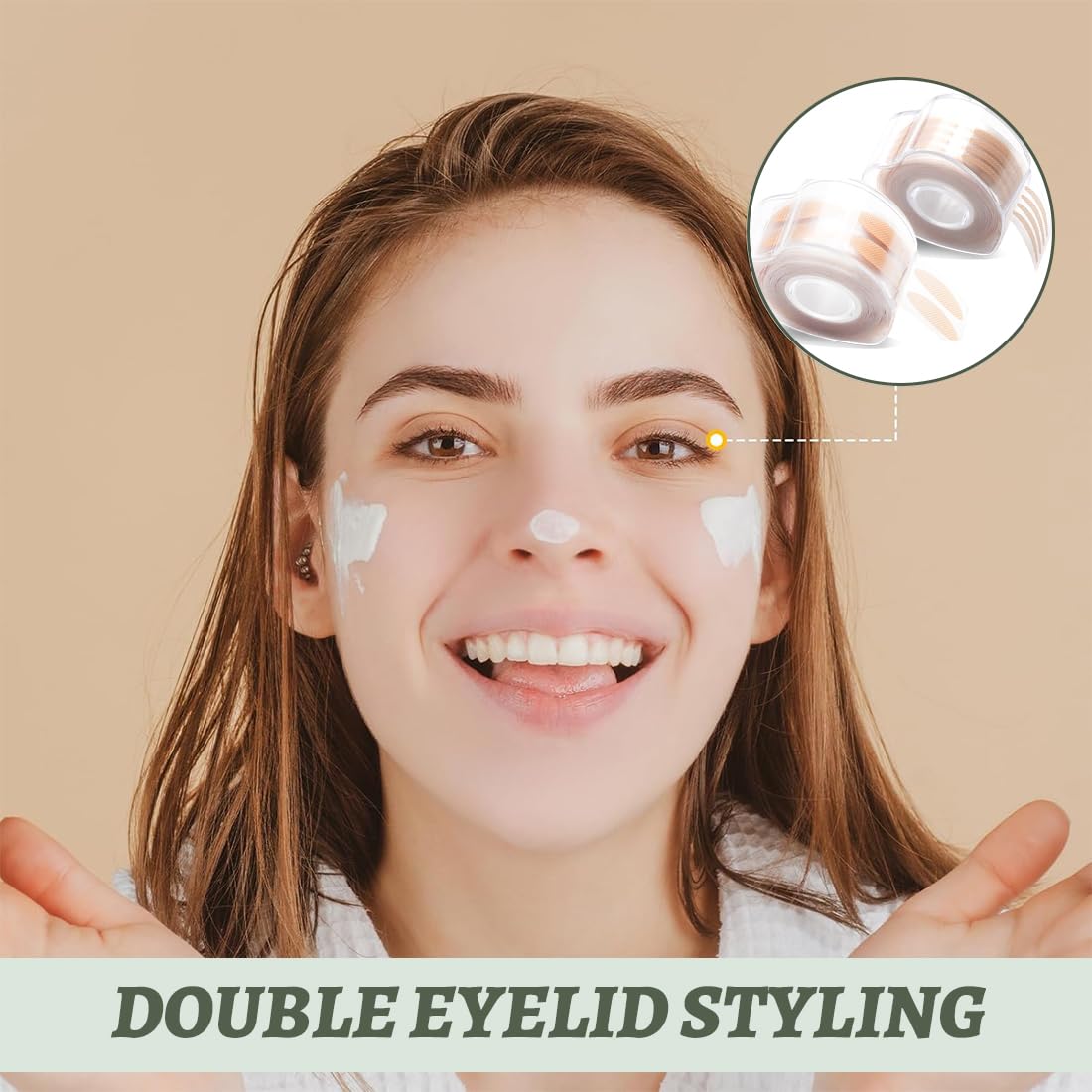 1200 pegatinas para párpados dobles, tiras para párpados caídos, cinta invisible para párpados dobles, pegatinas para levantar los ojos, cintas para párpados instantáneos con varillas de horquilla