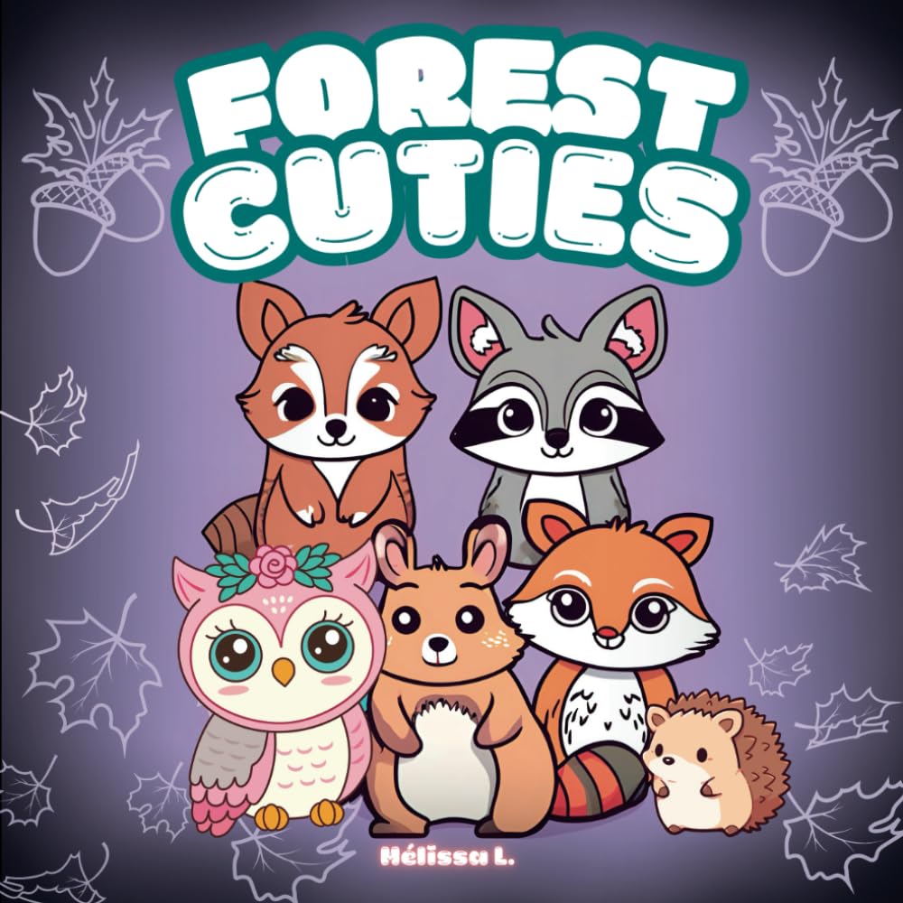 Forest Cuties: A Bold & Easy Cute Forest Animals Colouring Book -Lefties Edition! (Lefties Colouring Books)