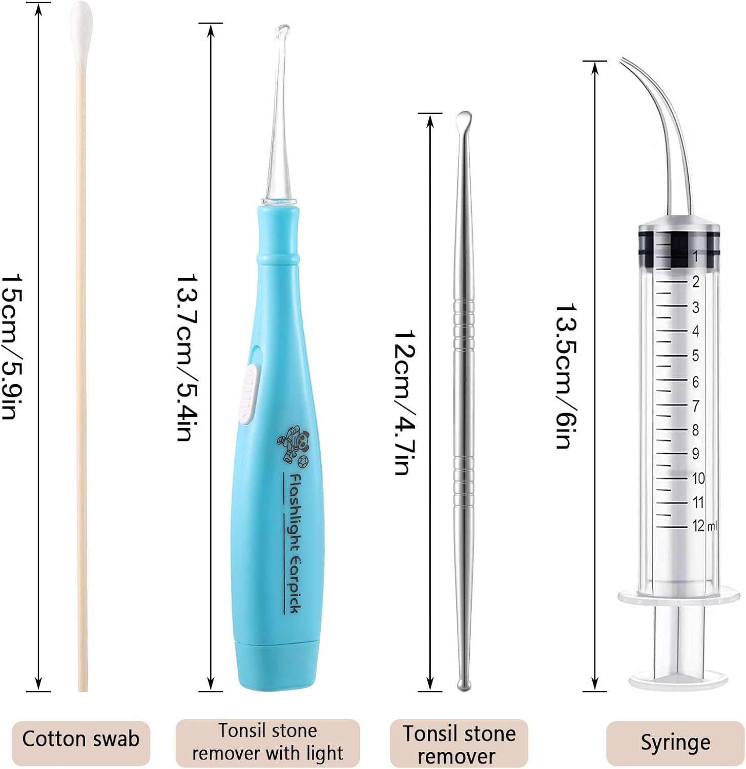1Set Tonsil Stone Removal Set with Box,1 Stainless Steel Tonsil Stone