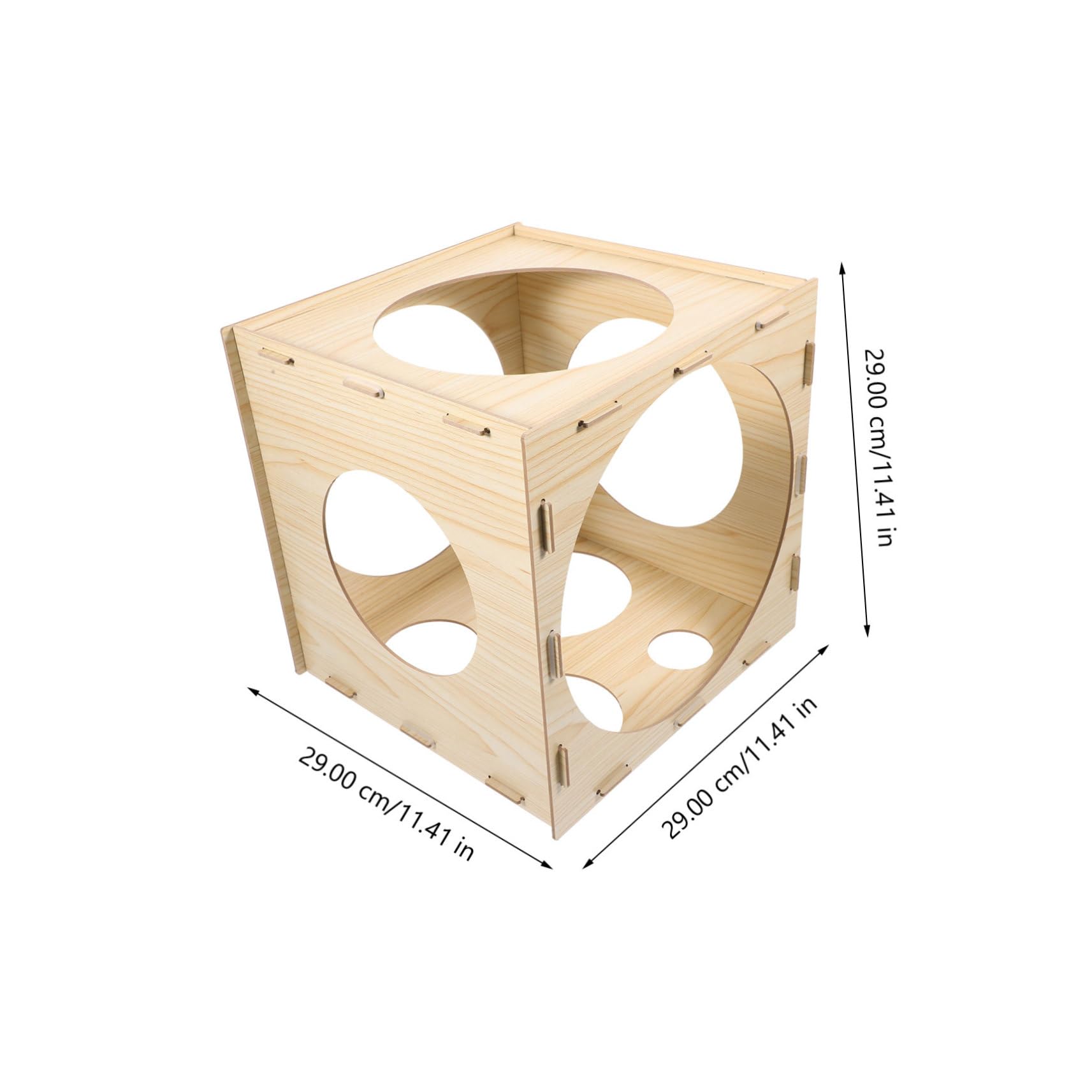 Caja Medidora de Globos de Madera y Marcador de Tamaño 9 Orificios Herramienta Sencilla y Fácil de Montar para Fiestas y Celebraciones