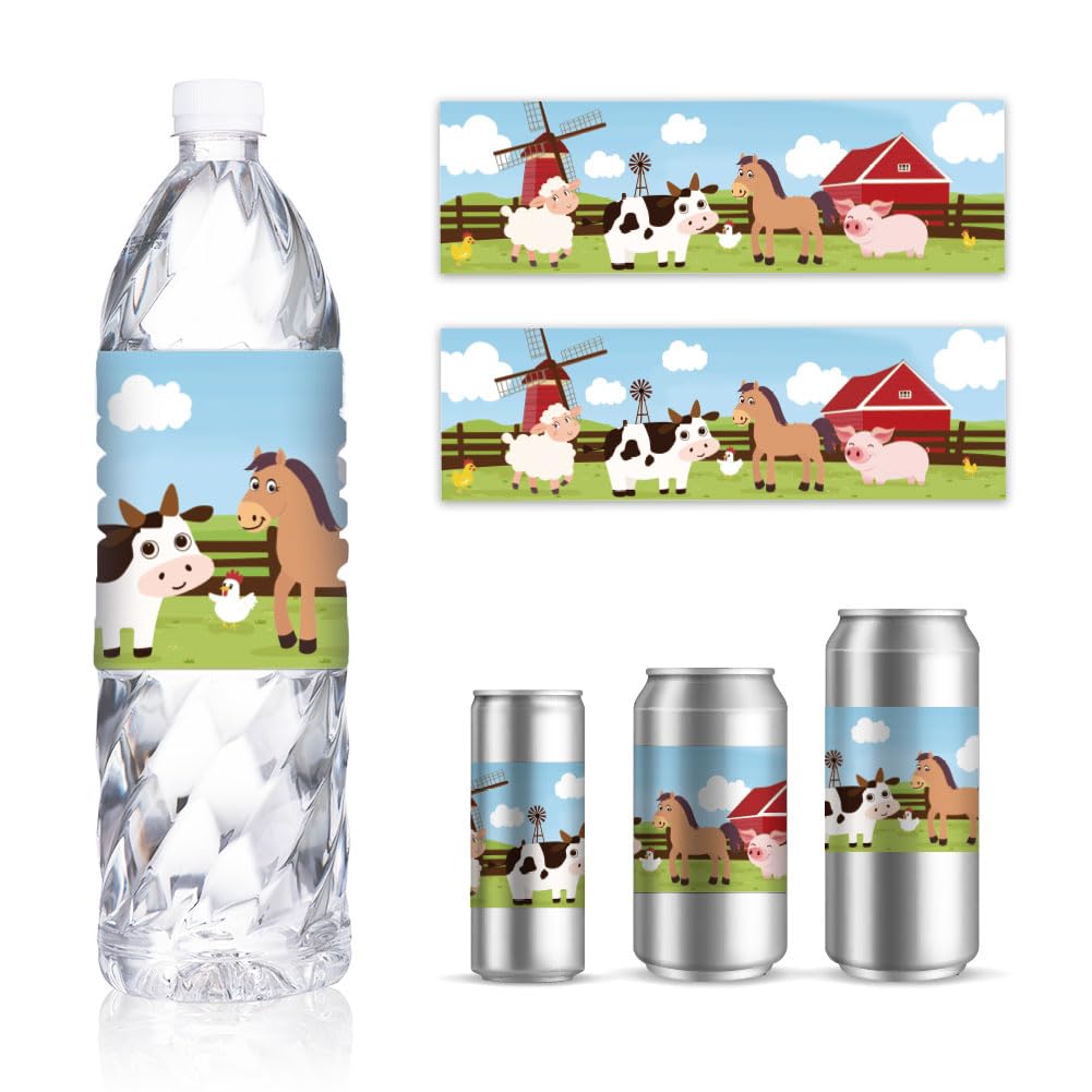 GOMAKERER 30 Sheets Water Bottle Labels