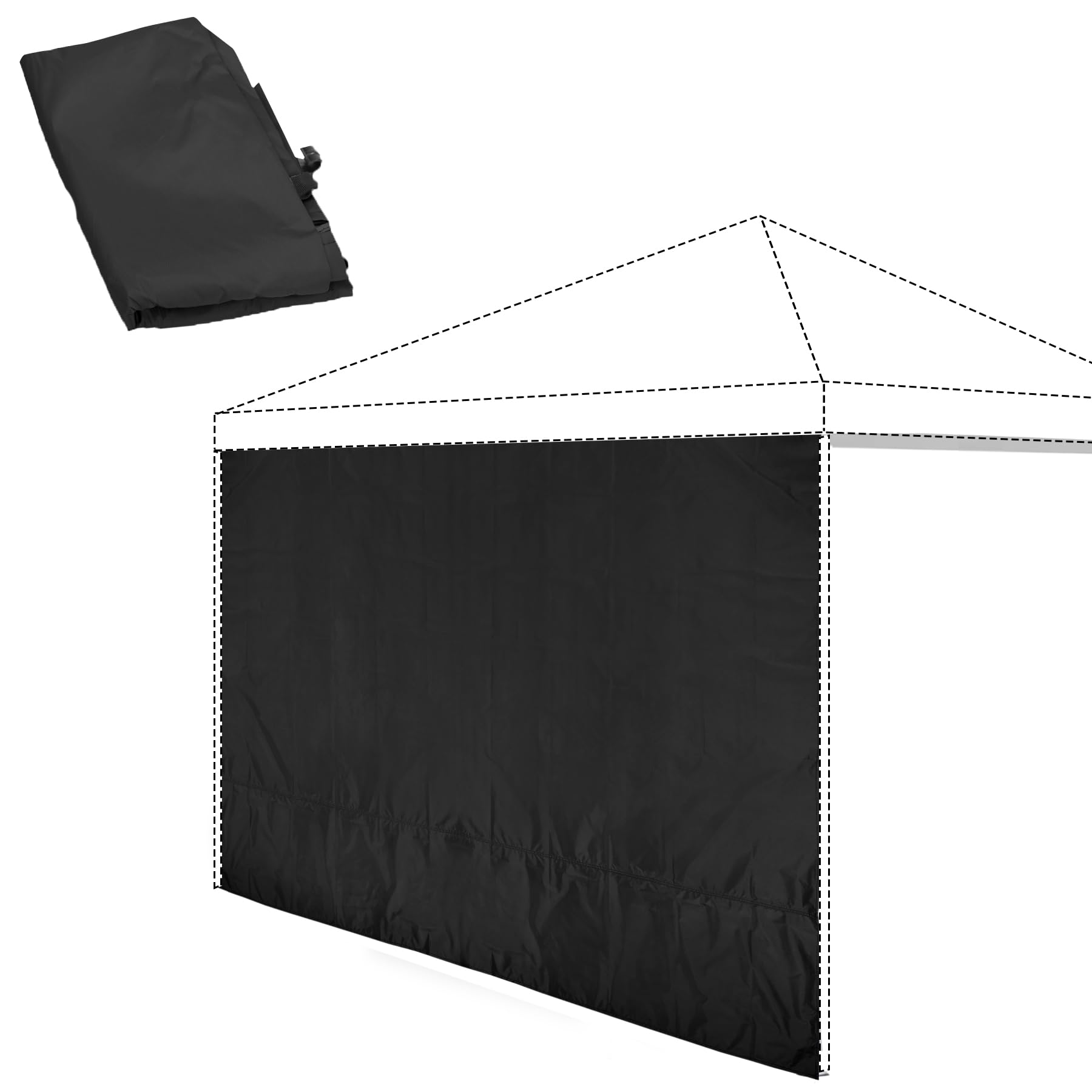 REDCAMP Instant Canopy Sidewall for 10x10ft Pop Up Canopy, 1 Pack Sunwall Only, Khaki/Blue/White/Black