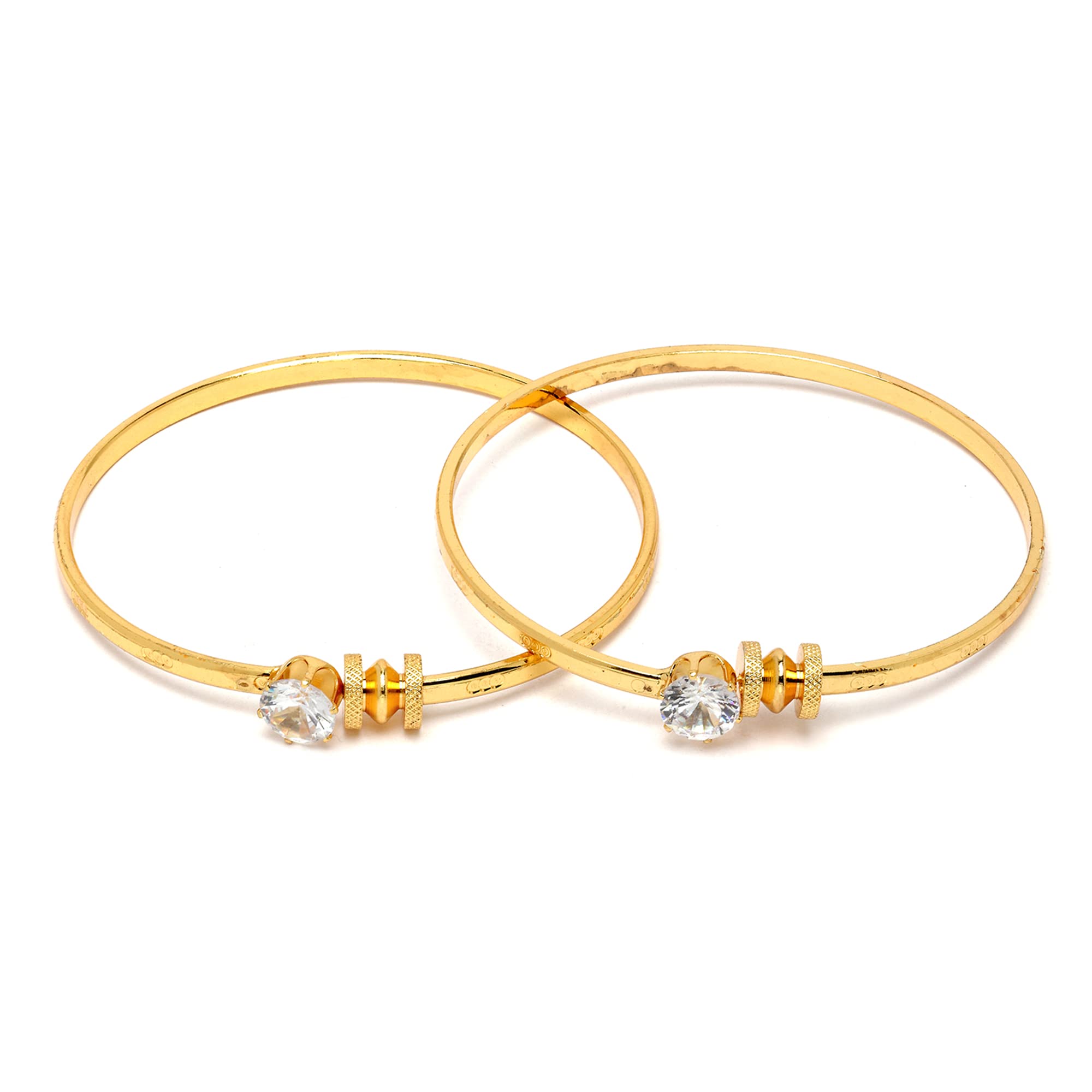 See full amazon price history chart for ZENEME Gold-Plated Solitare Cubic Zriconia Studded Openable Kada Set of 2 Contemporary Bracelet Bangles for Women and Girls ZENEME Gold-Plated Solitare Cubic Zriconia Studded Openable Kada Set of 2 Contemporary Bracelet Bangles for Women and Girls (B0C4158FX3) Amazon Price History, Amazon Price Tracker